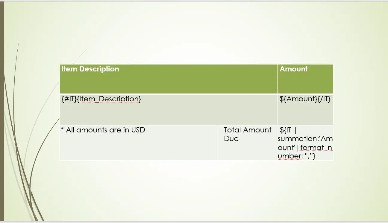 JSON to PowerPoint table population